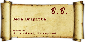 Béda Brigitta névjegykártya